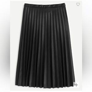 J. Crew Faux Leather Pleated Skirt